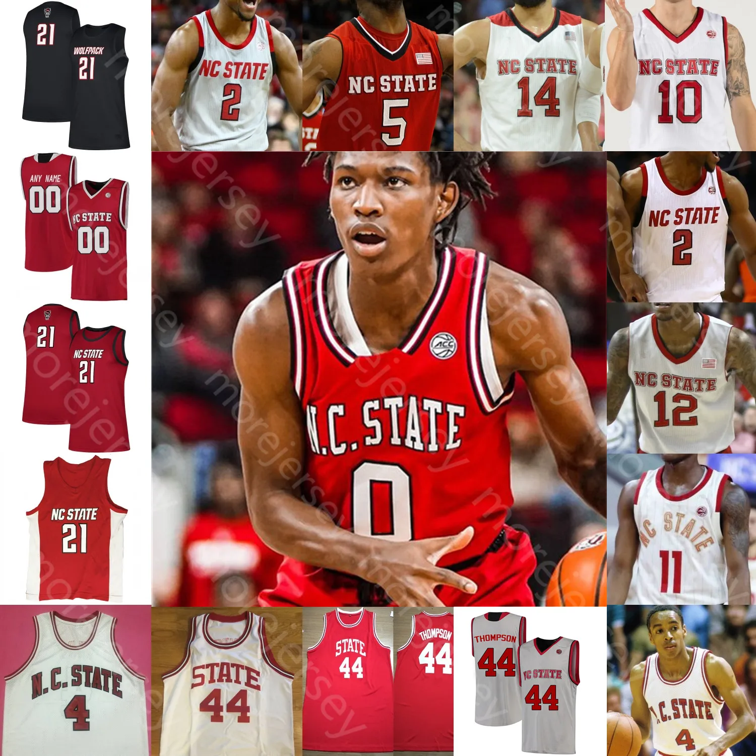 Personnalisé 2022 NC State Wolfpack Basketball Jersey NCAA College Dereon Seabron Casey Morsell Terquavion Smith Jericole Hellems Cam Hayes Thomas Allen