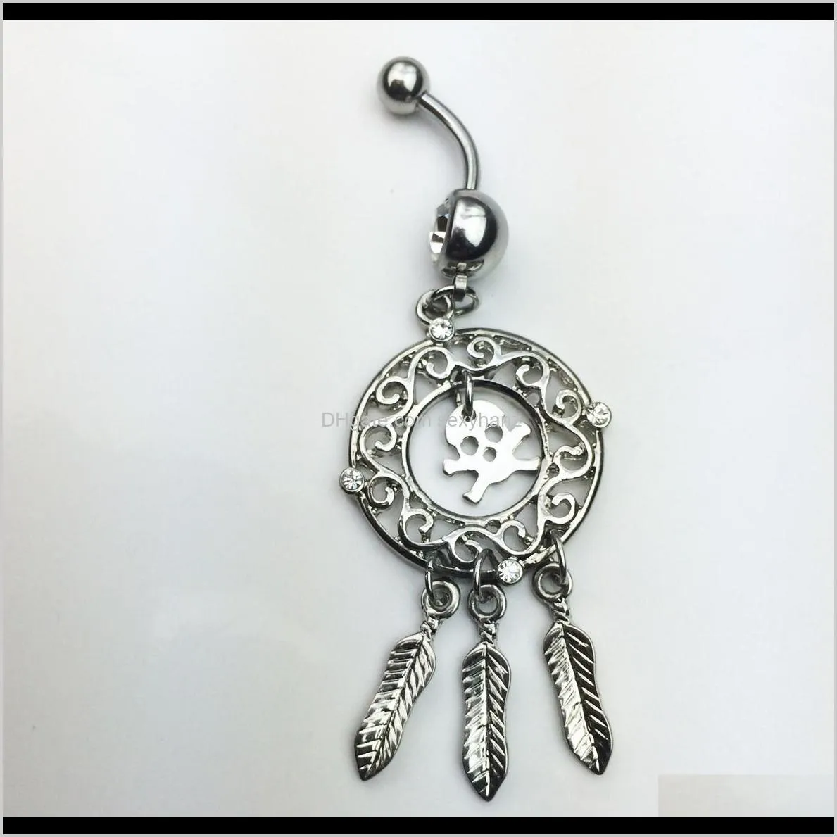 d0647 ( 1 color ) styl belly ring belly ring style dream catcher style rings body piercing jewelry dangle accessories fashion charm