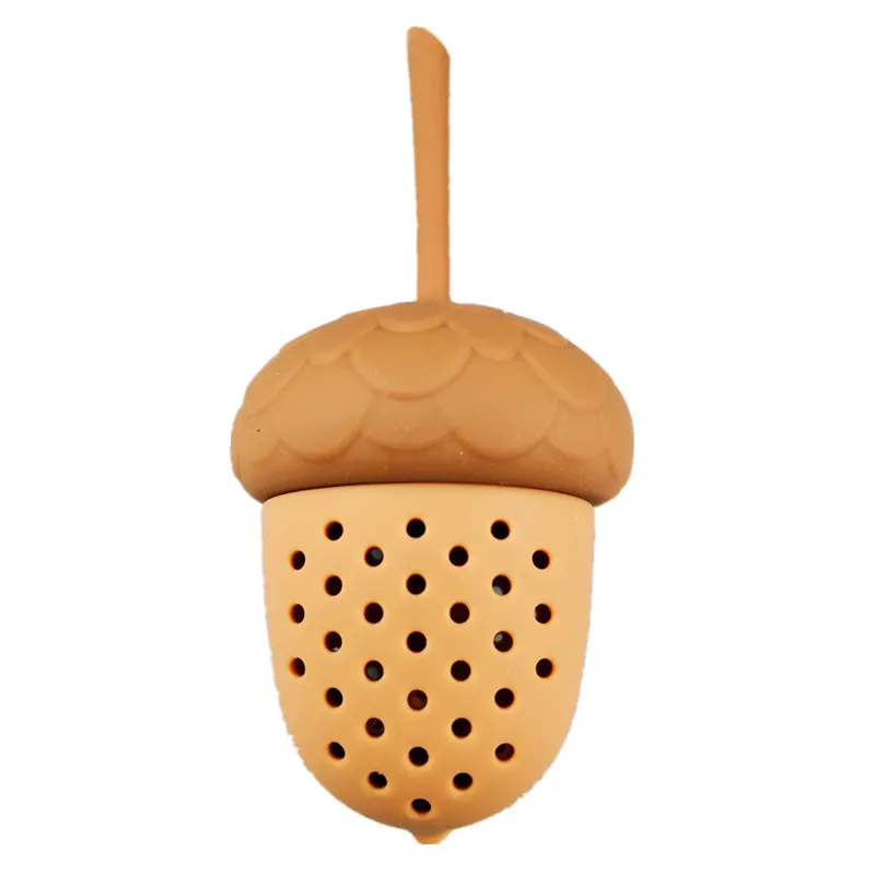 Mini colino da tè Acorn infusore per perdite di foglie in silicone, pigna, filtro al limone, accessori per stoviglie per la casa