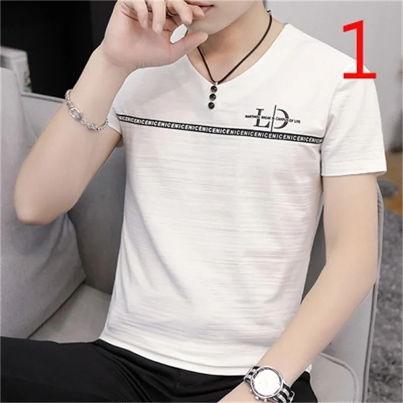 Kurzarm-T-Shirt für Männer, die koreanische Version des Trends hat den Sommer 210420 angeführt