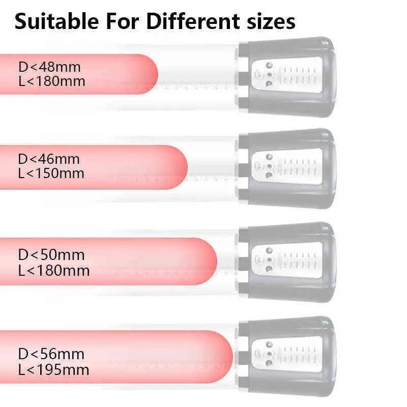 NXY SEX 펌프 장난감 남성 수탉 딕 트레이너 USB 충전식 남근 확대 전기 진공 펌프 페니스 발기 음경 Extender 확대 사진 섹스 토이즈 1125