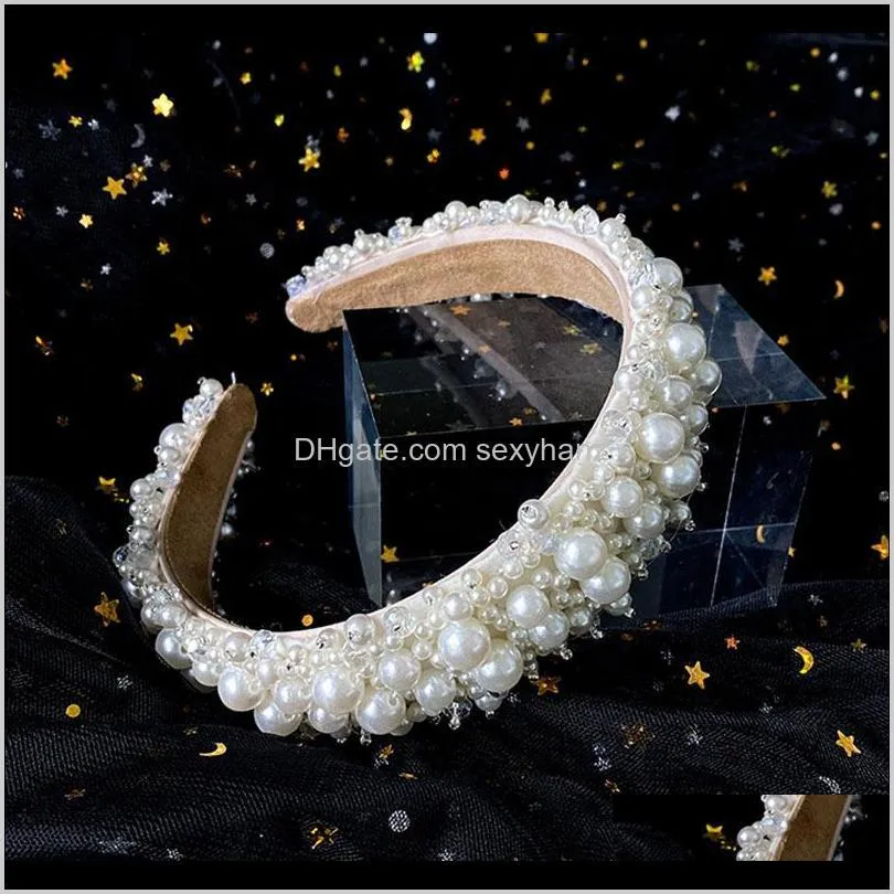 forseven white pearls headbands baby shower newborn photo props hair bands for women girls makeup wedding hairband hair designer
