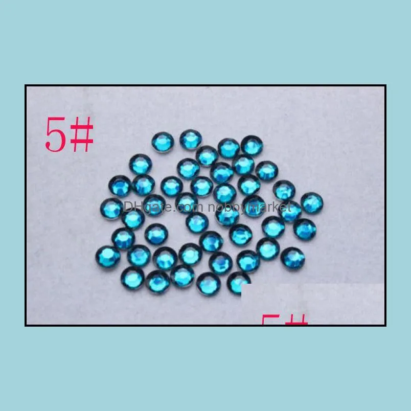 Hot ! Hot ! Wholesale!500 pcs flat acrylic 8 mm flat back rhinestone bead process