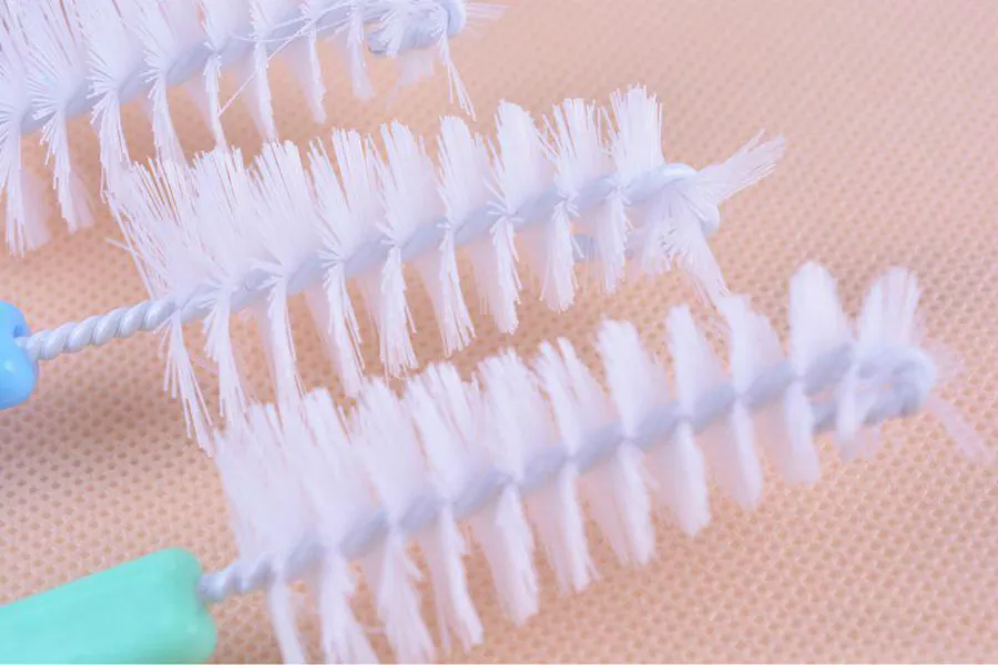 Silicone Cleaning Brush Tools For Baby Milk Bottle Cup With Hook Nipple Feeding Water Cups Brushes RH1704