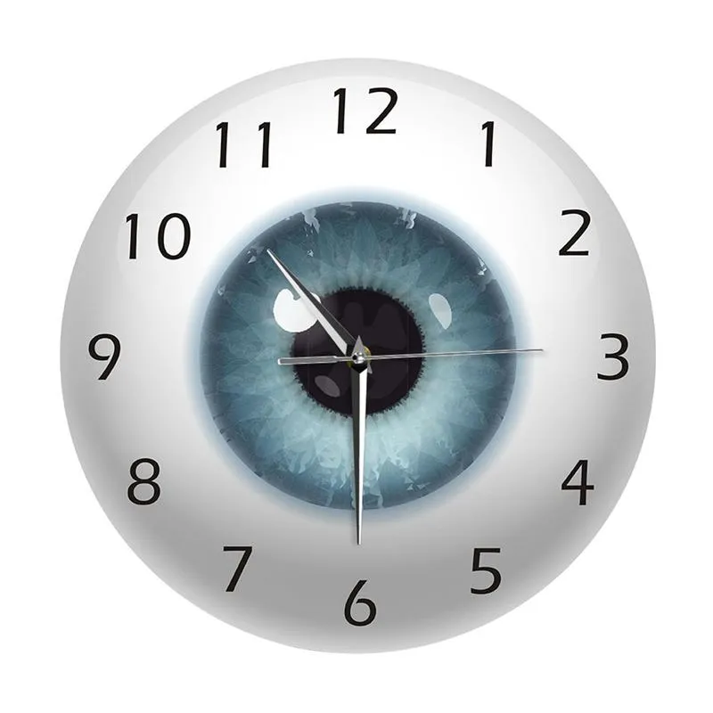Mur montre le globe oculaire avec beauté contacter pupille noyau vue vue ophtalmologie muette horloge optique magasin de nouveauté