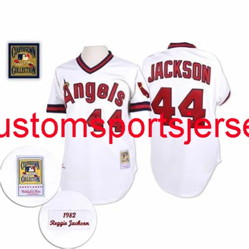 DHgate Reggie Jackson Stitched Baseball Jersey Custom Retro MLB Jersey for Men Women and Youth Sports Outdoors
