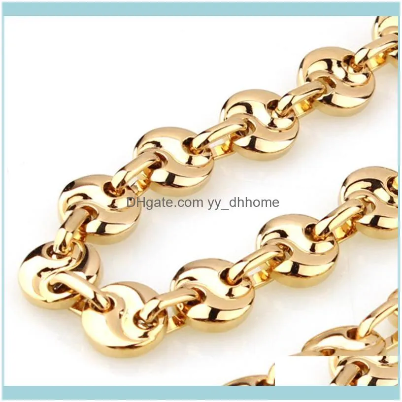 Size Fashion Jewelry 316L Stainless Steel Gold 