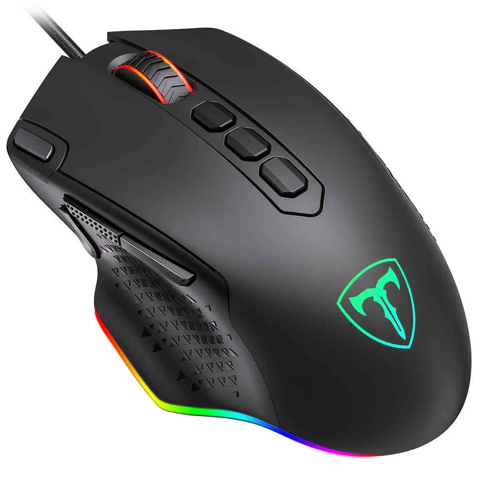 PICTEK PC257 Gaming Mouse Wired 12000 DPI Ergonomic Mouse USB With RGB Backlit 10 Programmable Buttons For Computer Gamer Mice PK Razer Gaming Mouse (8)