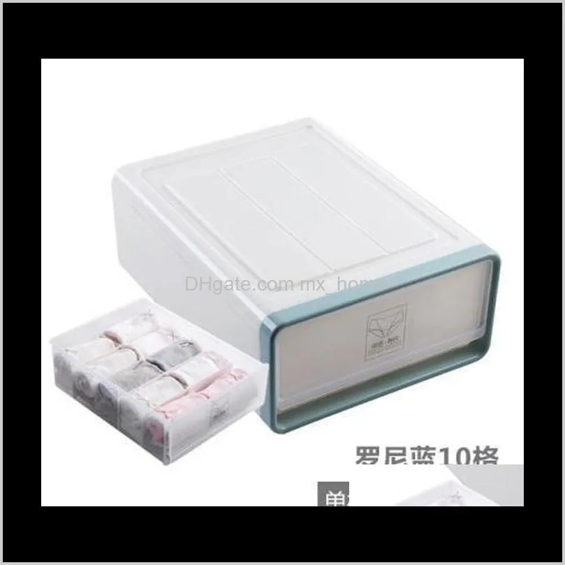 plastic underwear storage box drawers organizer cabinet socks panty bra large capacity stackable desk bin