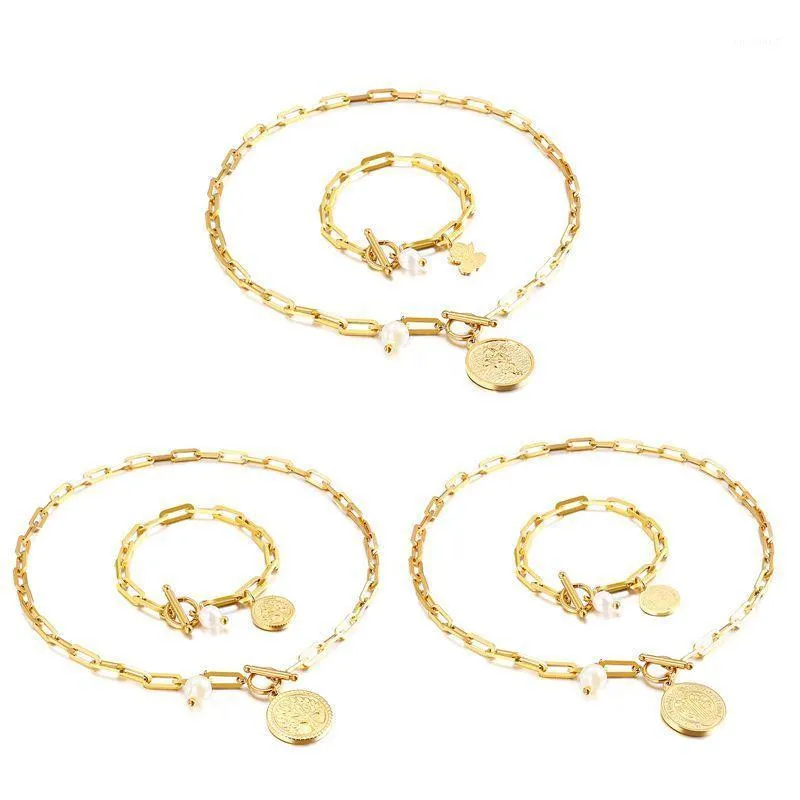 Orecchini Collana 1 Set Catene con graffette in acciaio inossidabile Bracciali Oro Argento Colore 6 mm Cavo di collegamento ovale Regali di gioielli