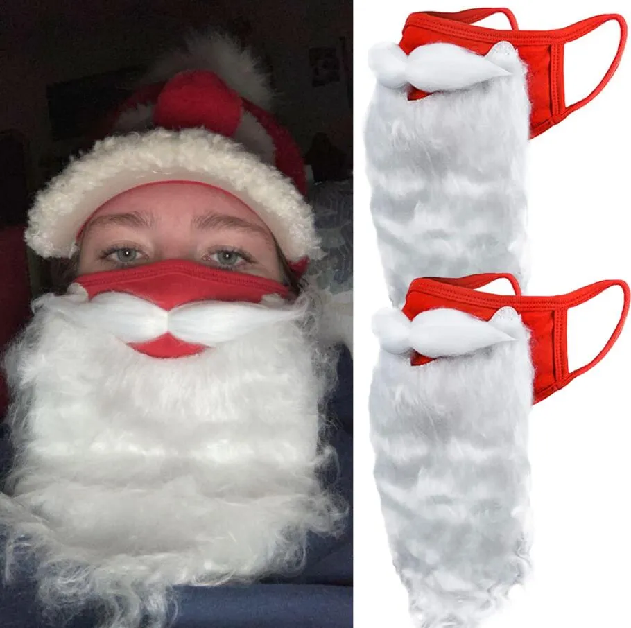 Creative Santa Claus Beard Masks Christmas Cosplay Party Supply Decoration Dustproof Cotton Mask Universal