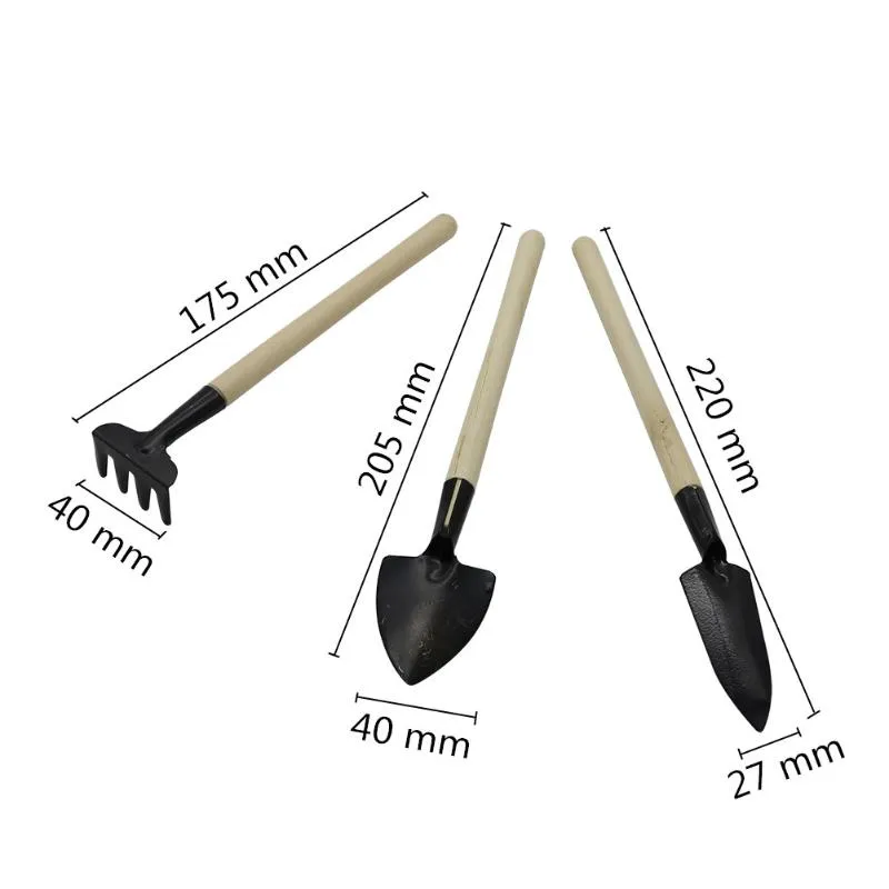 Set Garden Mini Cultiveren Transplanting Kit Planten Seedling Sappige Transpeplanter Schop Rake Fertiliseren Tool Spade Boorplanters PO