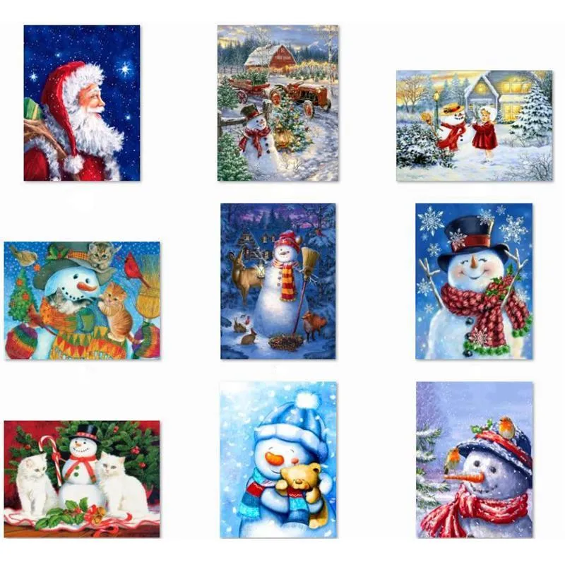 5D DIY Christmas Full Drill Rhinestone Santa Diamond Painting Kits Cross  Stitch Santa Claus Snowman Home Décor From Dressave, $4.13