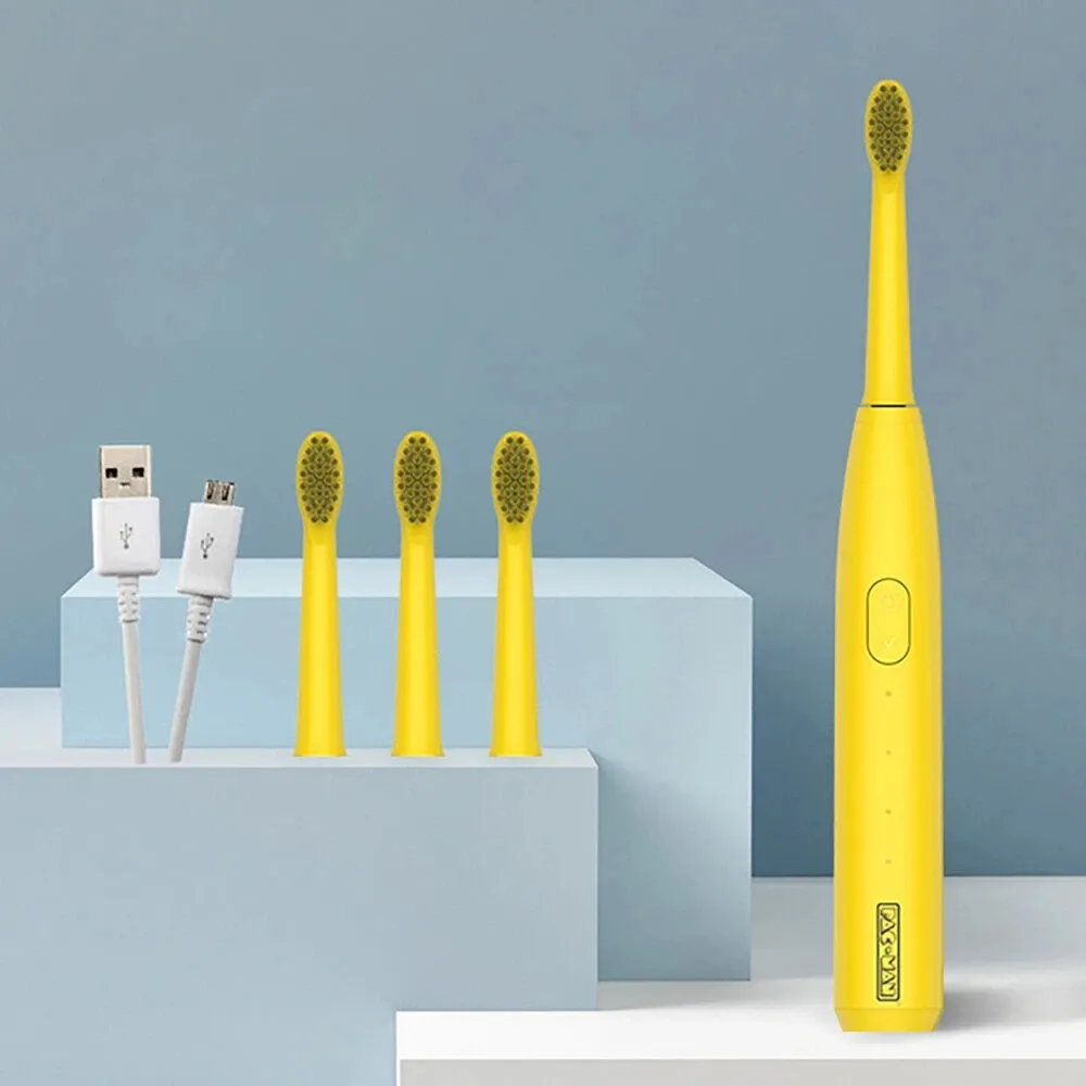 Upgraded Sonic Io7 Toothbrush For Adults IPX7 Waterproof, USB Rechargeable, 4 Brush Heads For