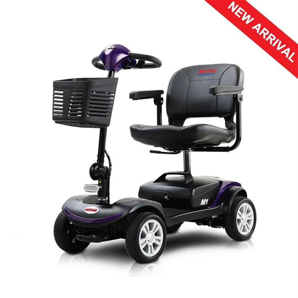 ABD hisse senedi kompakt seyahat mobilite scooter bisikletleri 300 w ile yetişkin-300lbs, karanlık purplea25 A46 A55