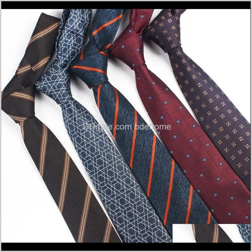 new 7cm ties for mens stripe flower floral jacquard necktie wedding party skinny neck ties cravate homme gift1