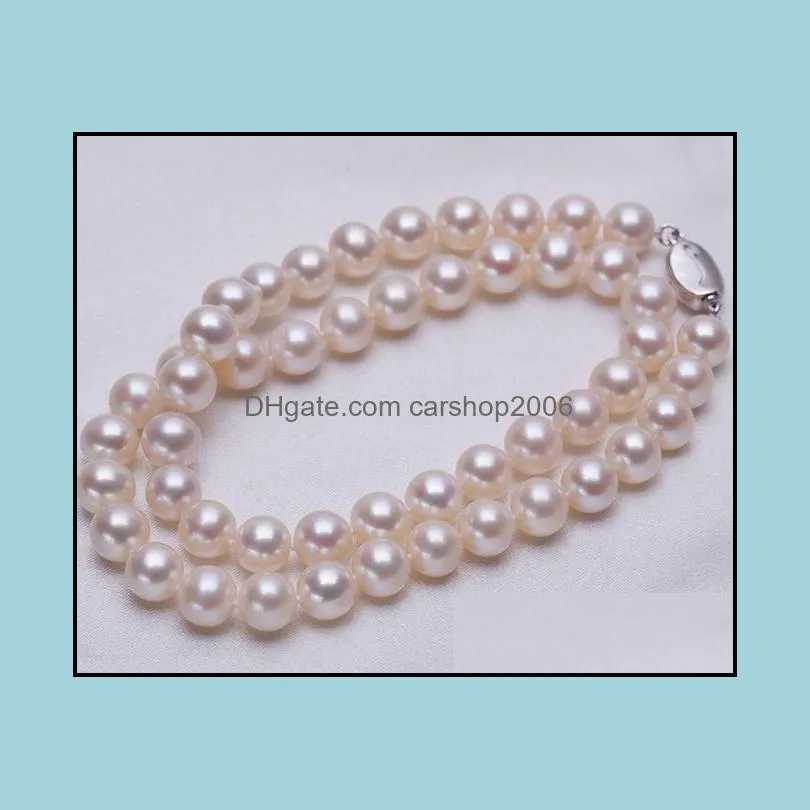 11-12mm White South Sea Natural Pearl Necklace 18 Inch S925 Silver Clasp