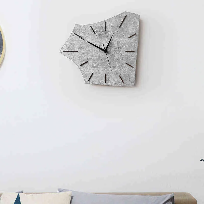 Simple nordique conception horloge murale abstrait salon créatif mode moderne maison horloge murale silencieux Reloj Pared décor à la maison HX50WC H1230