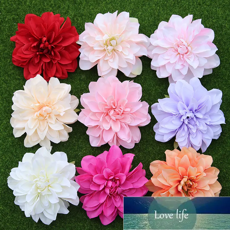 10PCS/lot Big Artificial Dahlia Flower Head 14CM Dia Silk Flower Wedding Flowers Wall DIY Flores Party Home Decorative Wholesale