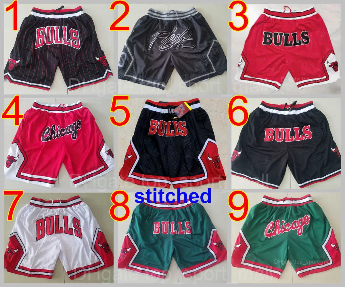 Team Basketball Shorts Just Short Don Sport Wear Hip Pop Pants With Pocket  Zipper Sweatpants Blue White Black Red Purple Stitched Man Size S-XXXL