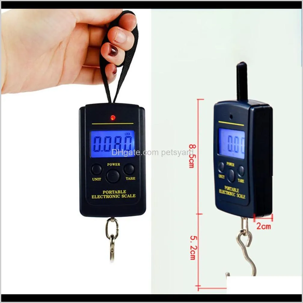 40kg digital scales lcd display hanging luggage fishing weight fine weighing balance libra steelyard household scales 