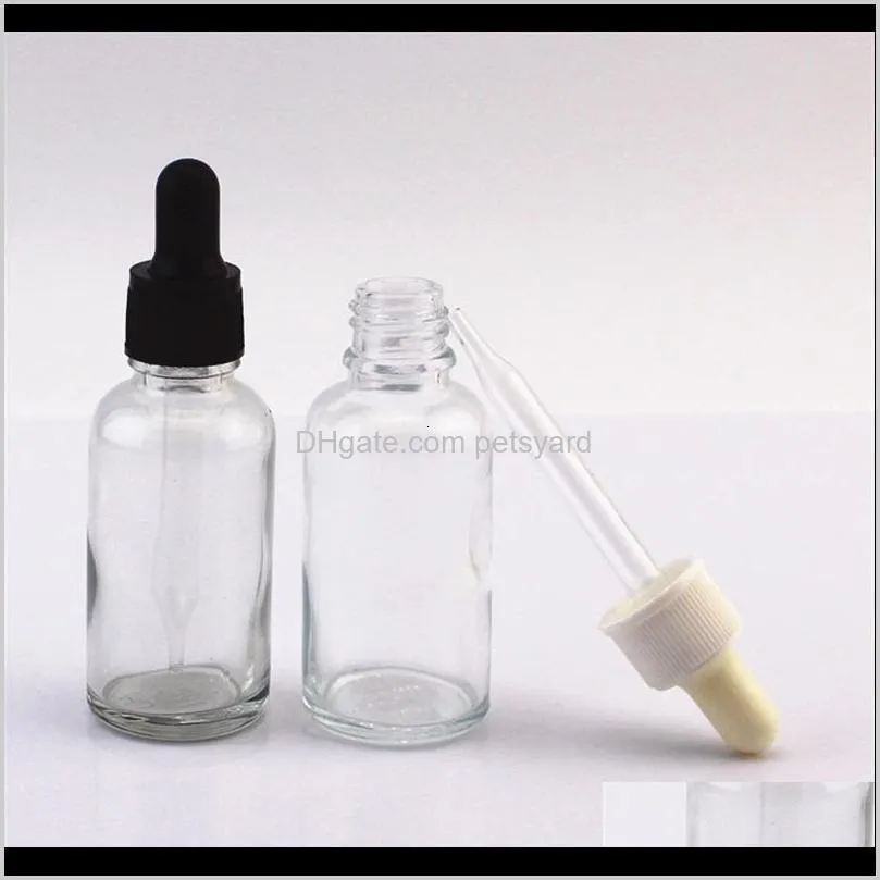 800pcs 5ml 10ml 15ml glass dropper bottles 30ml transparent e liquid empty bottle with rubber cap glass pipe 448 s2