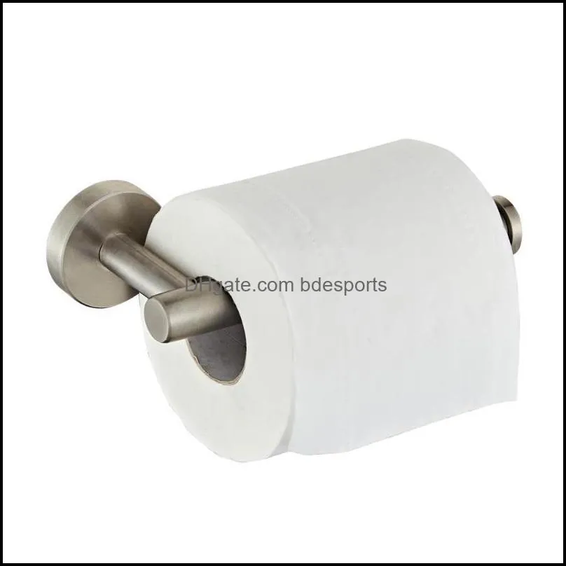 Bath Accessory Set 304 Stainless Steel Bathroom Hardware Towel Bar Clothes Hook Toilet Paper Holder Brushed Wall Mount