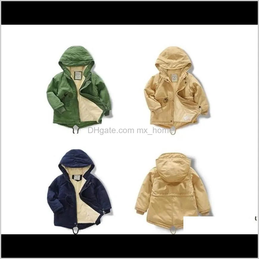 2021 new children winter outdoor jackets boys hooded warm coats windbreaker kids cotton casual outwear boys clothes