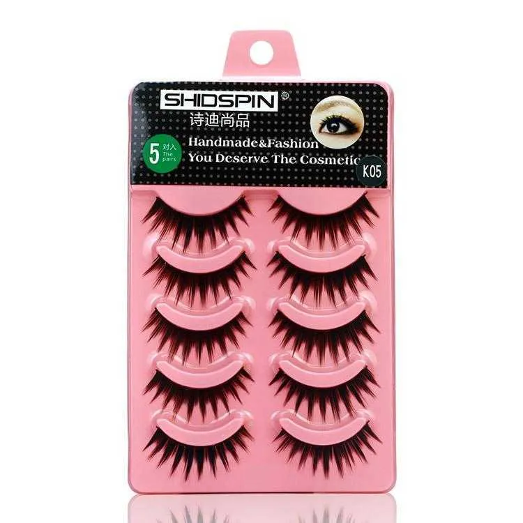 SHIDISHANGPIN False Eyelashes Natural Long Eye Lashes Extension Makeup Professional Faux Eyelash Full Strip Lashes Fake Lashes