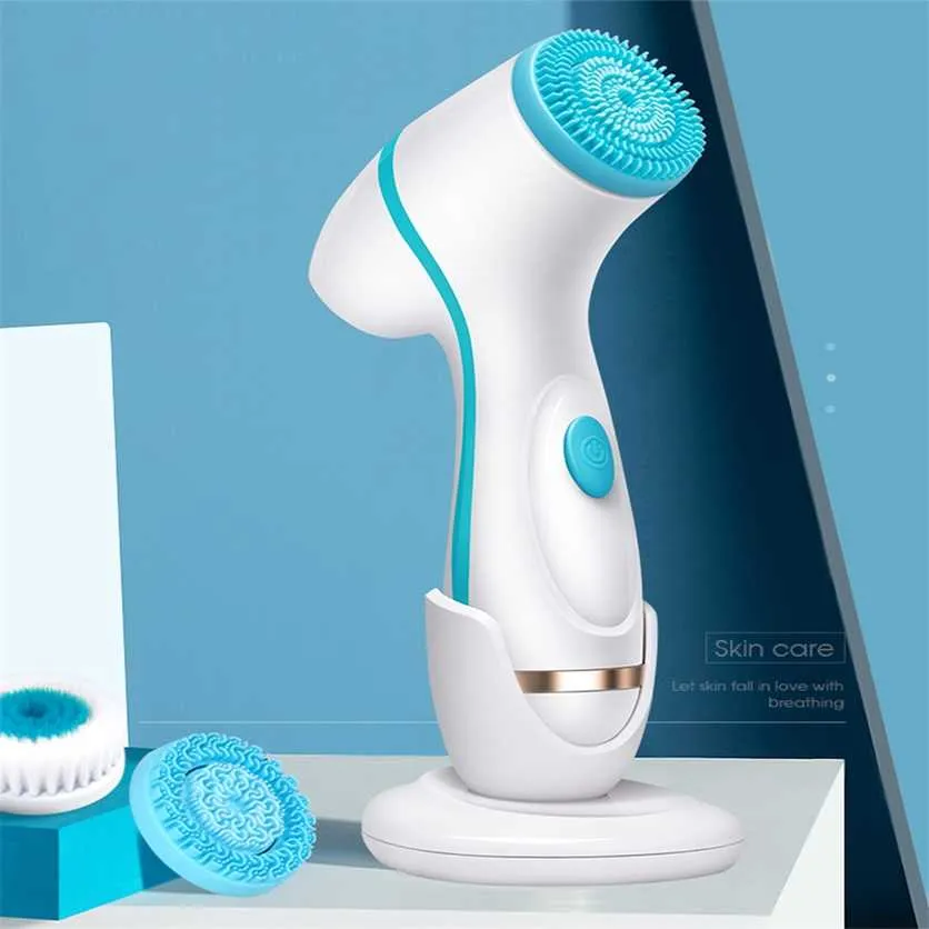 Очищающая щетка Sonic Nu Face Spin Set Galvanica SPA System для глубокой очистки кожи Удалить угрейную машину 220209