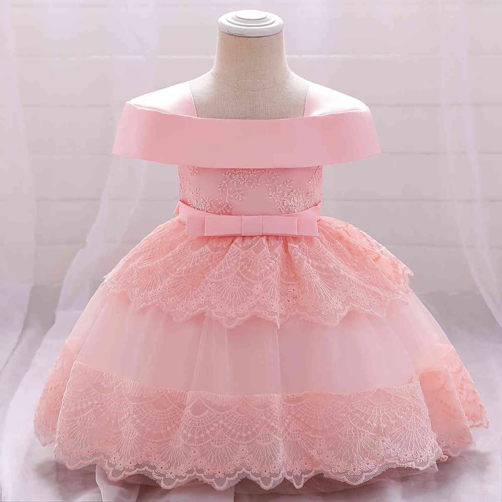 Newborn Christening Lace Dress For Baby Girl Princess Girl Dresses 1st Birthday Winter Party Christmas Dress Girl Clothes 18 24M G1129