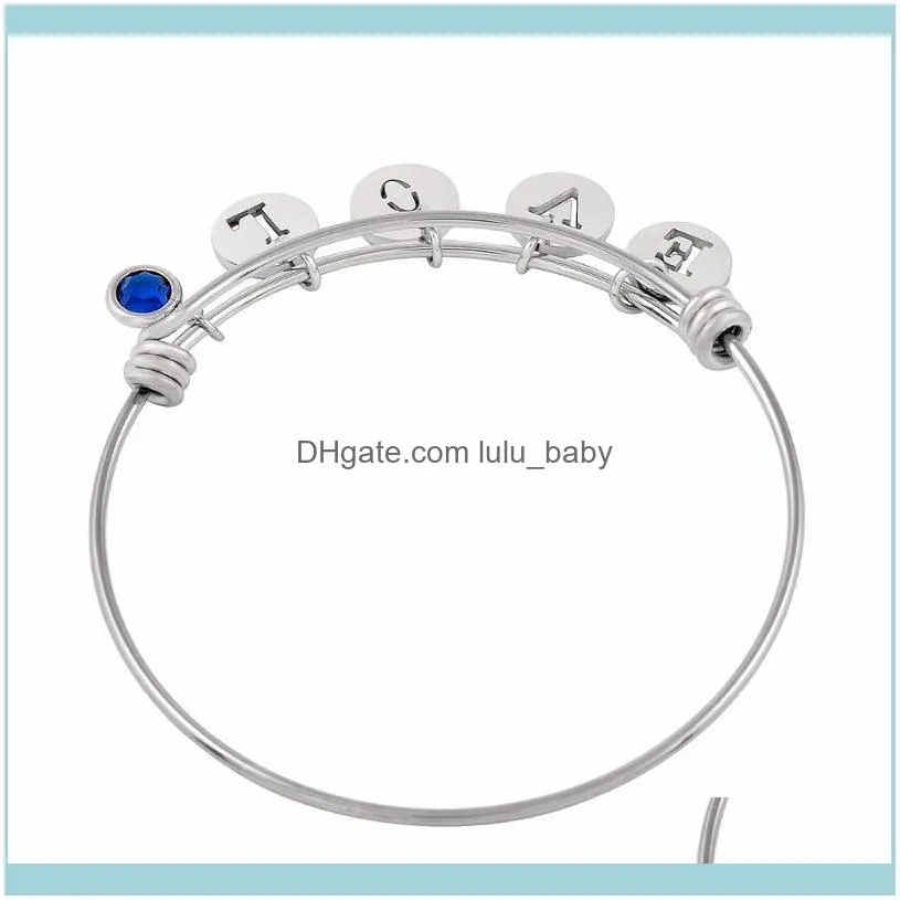 Bangle 50mm 60mm 65mm Adjustable Wire Bracelet Simple DIY Cable Expandable Wiring Women Child Letter Love1