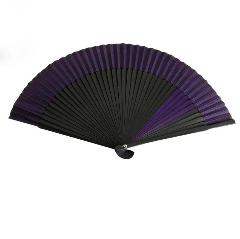 Vintage Chinese Party Favor Spun Silk Flower Printing Hand Fan Folding Carved Event Supplies