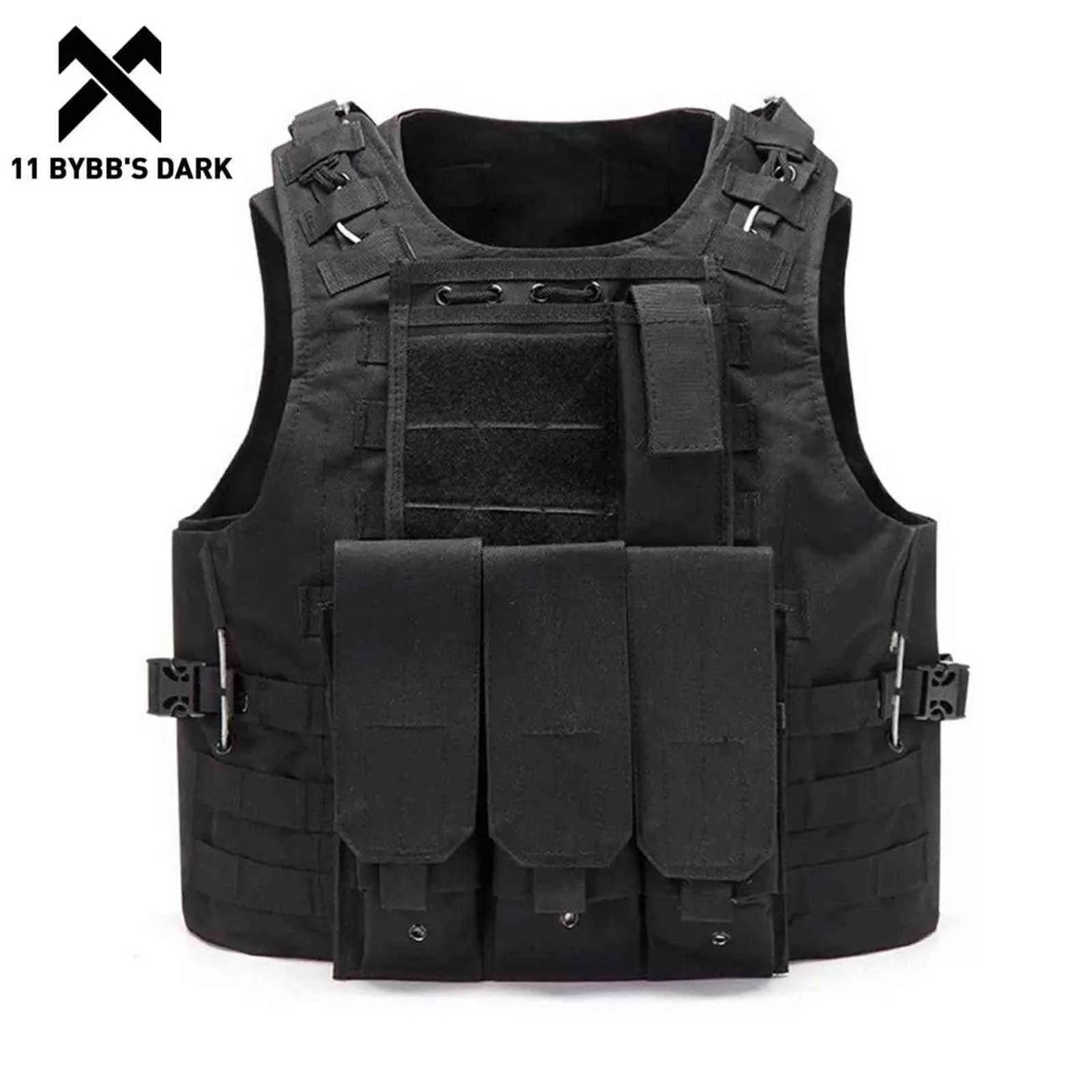 11 BYBB Dark Sport Vests med midja påse män multifunktion andningsbara taktiska fickverktyg Techwear Tactical Vests Streetwear 211120