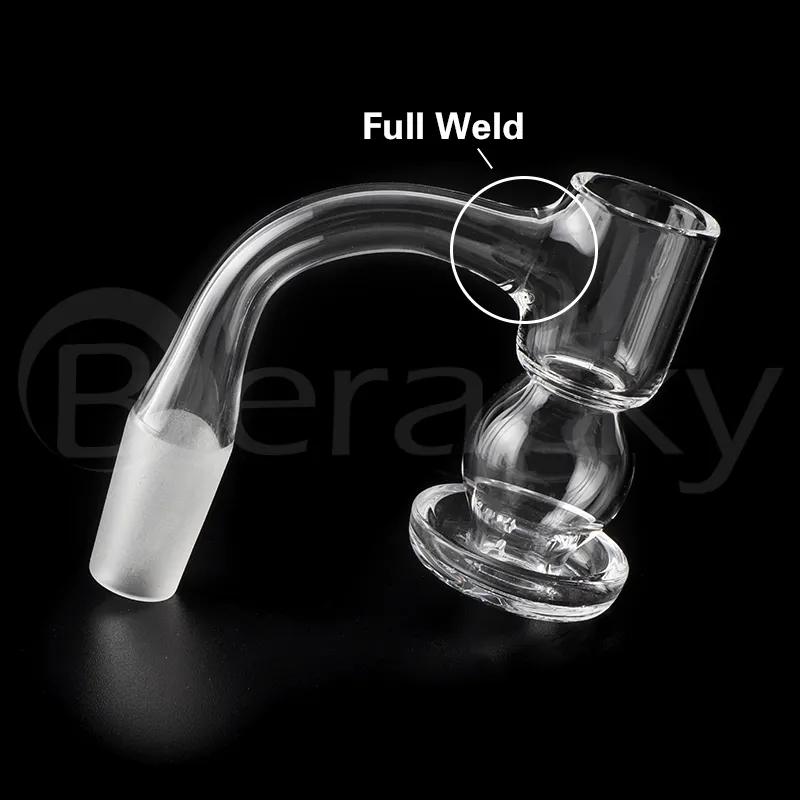 Vollgeschweißte Terp-Slurper in US-Qualität zum Rauchen, abgeschrägte Kante, 20 mm Durchmesser, Slurper, 4590 Grad, nahtlose Quarz-Banger-Nägel für Glasbecher-Bongs