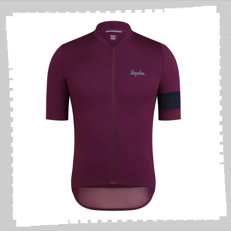 Pro Team Rapha Jazda na rowerze Jersey Męskie Letnie Szybkie Suche Sporty Jednolite Koszulki Rowerowe Roboty drogowe Topy Wyścigi Odzież Outdoor Sportswear Y21041309