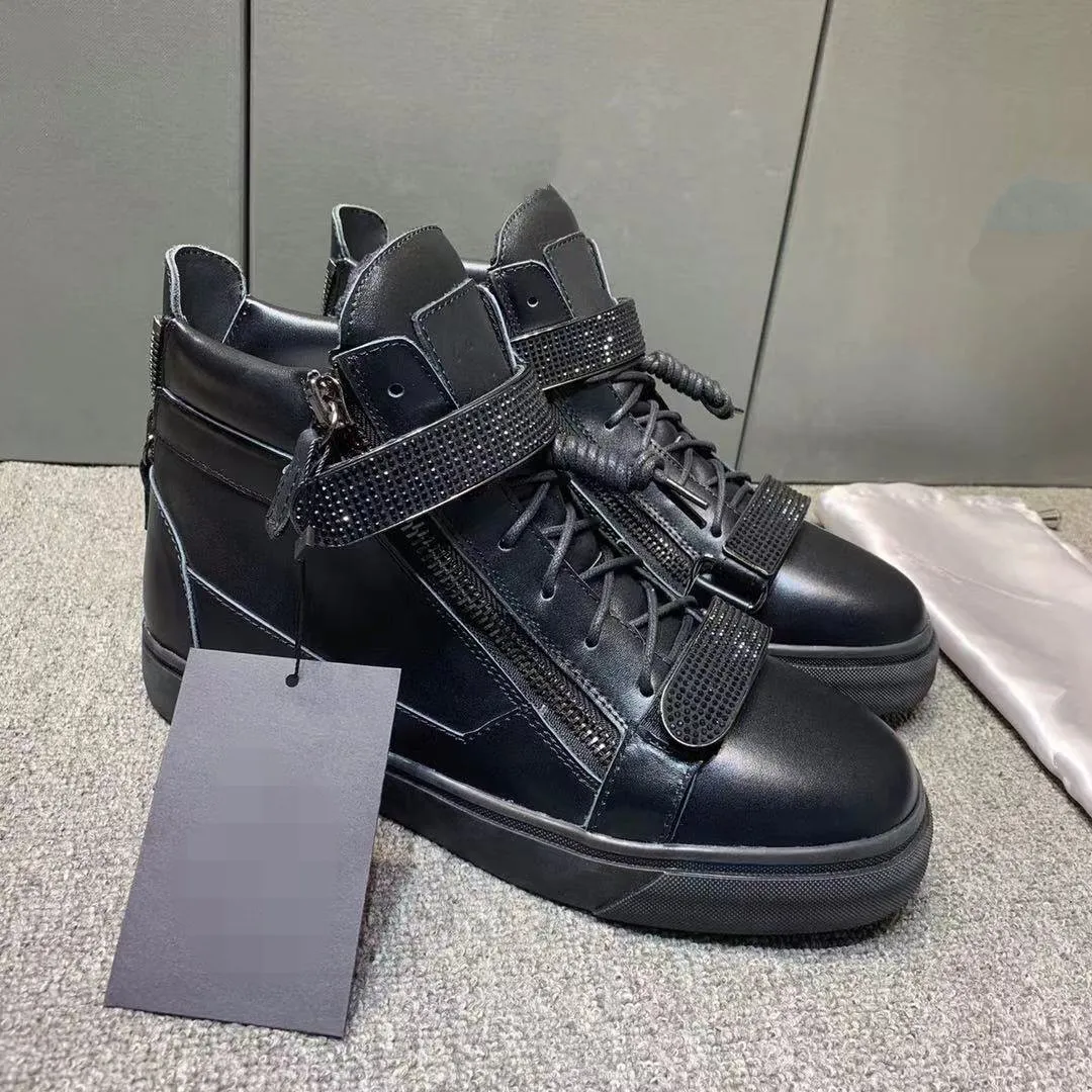 Amazon.com | Gomehui Mens High Top Shoes Black Lace Up