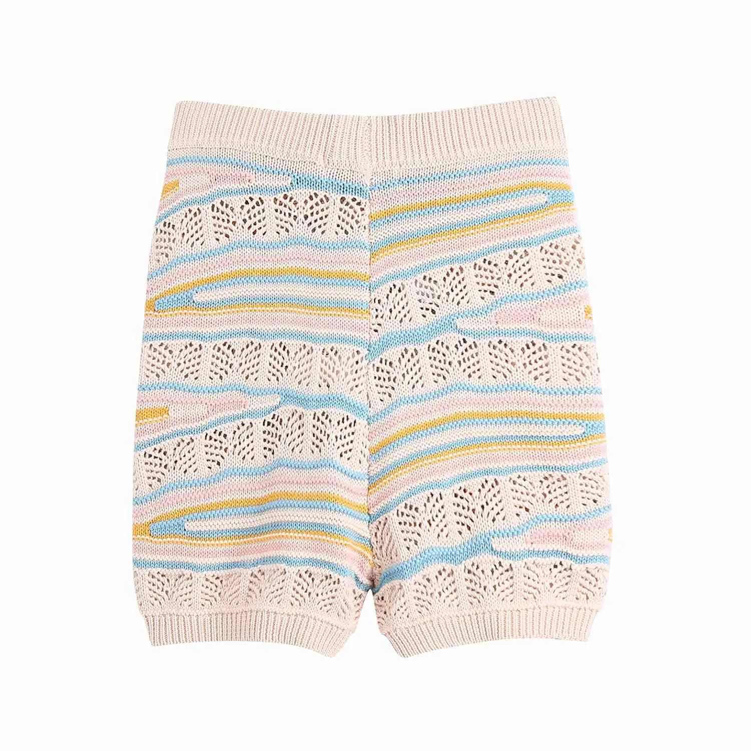 Hoge taille gebreide mesh stof zoete schoonheid sex shorts zomer harajuku chic sport vrouwen shorts 210507