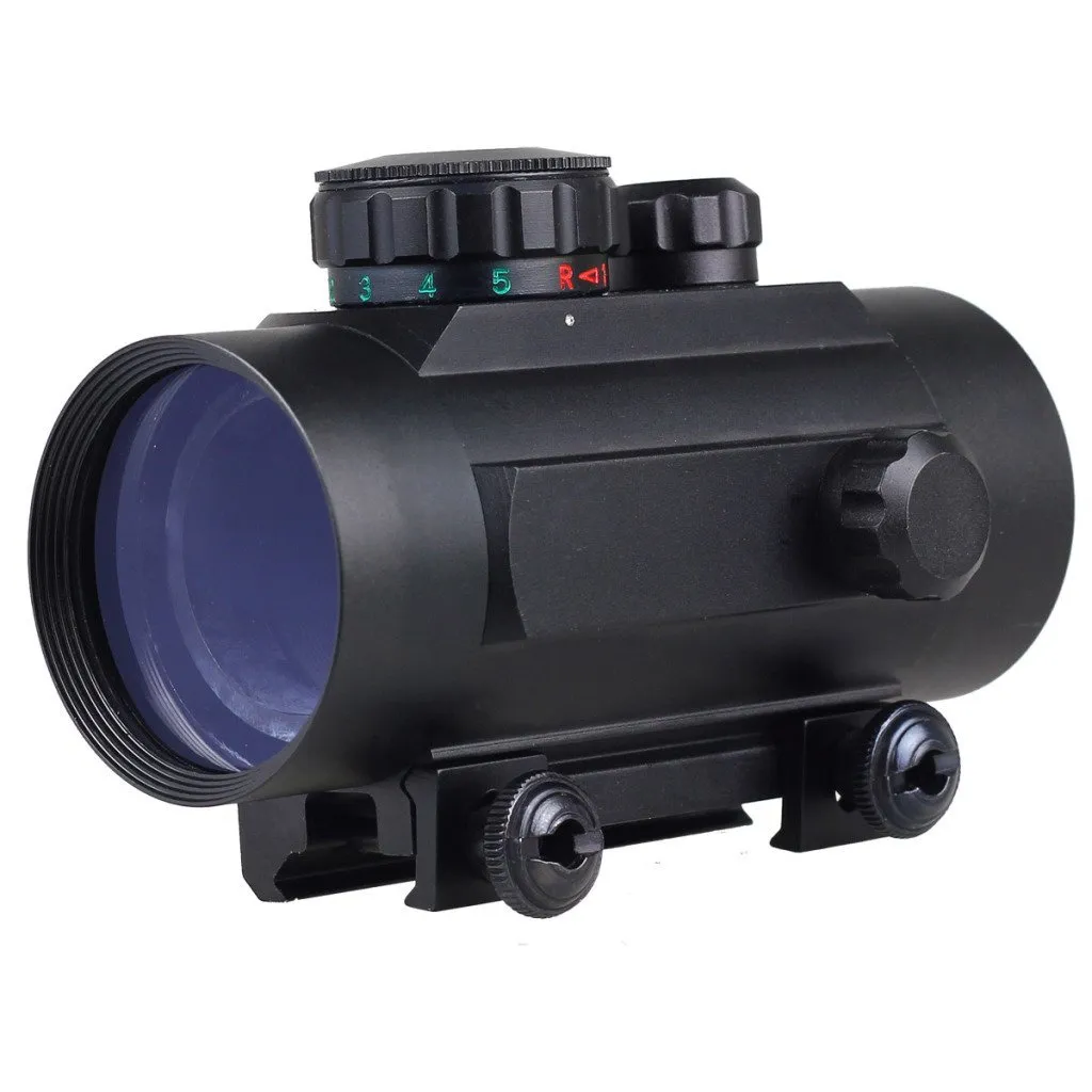 Tactical 1X40mm Red/Green Dot Sight Scope For Rifle 20mm Weaver Rail Mount