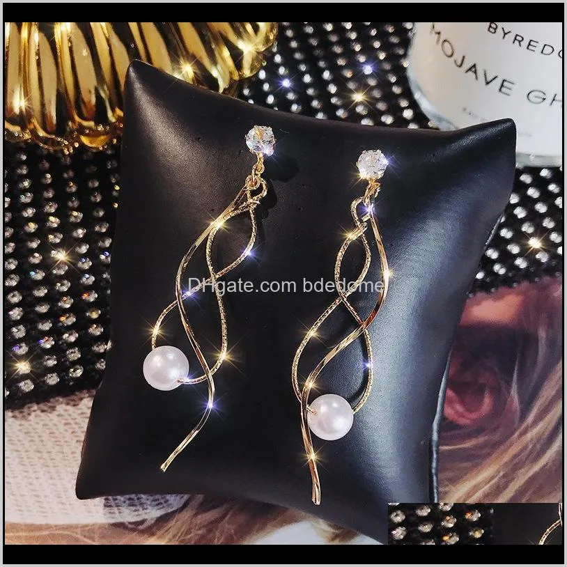 925 silver needle earrings new fashion pearl tassel ladies earrings european and american earrings 20 styles accessories jewelry 