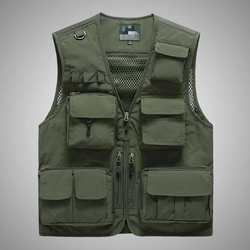 Summer Multipocket Men Army Green Tactical Vest Outdoor Casual