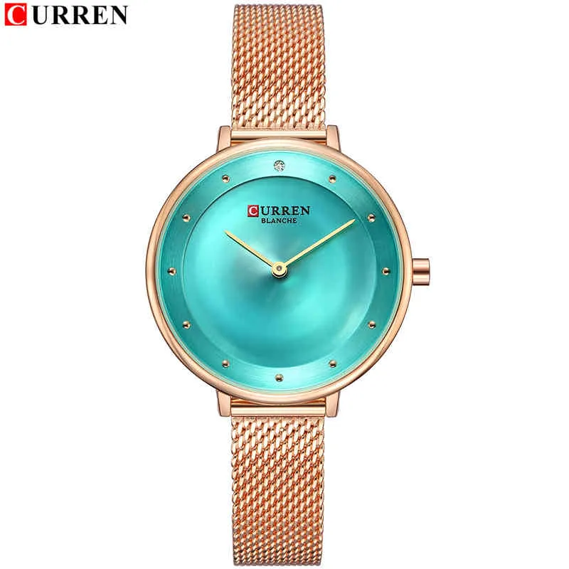CURREN Top Marke Casual Gold Uhren Frauen Mode Kleid Uhr Luxus Quarz Armbanduhren Weibliche Analog Uhr Für Frauen Geschenk 210517