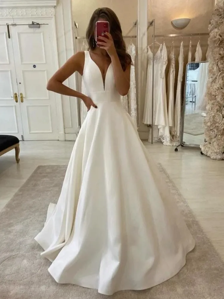 Lace Bodice & Glitter Tulle Skirt Designer Bridal Gown - BETANCY
