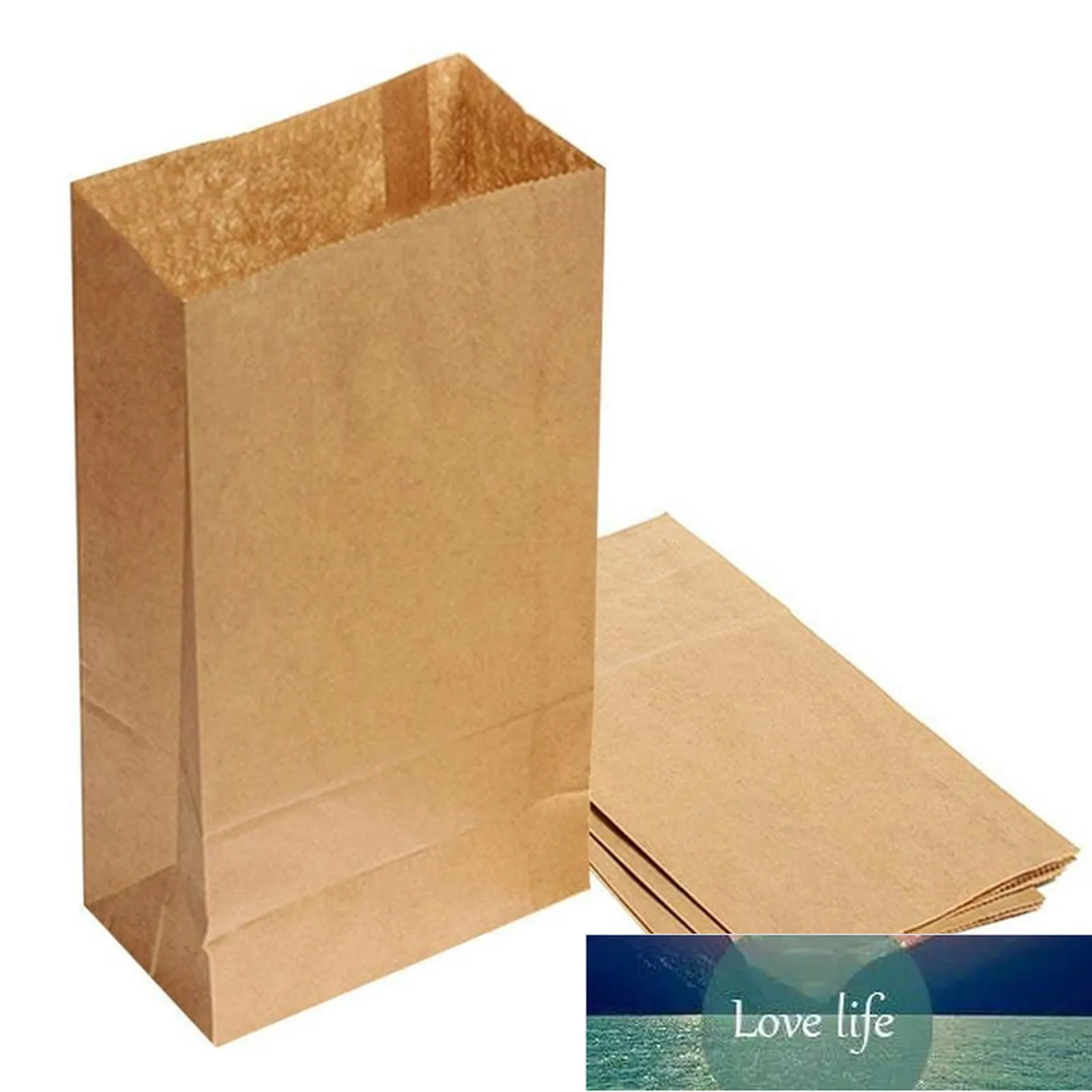 100 pièces sacs en papier brun résistant à l'huile déjeuner à emporter sacs de nourriture sacs-cadeaux pour les fêtes d'anniversaire noël mariage bonbons recyclables
