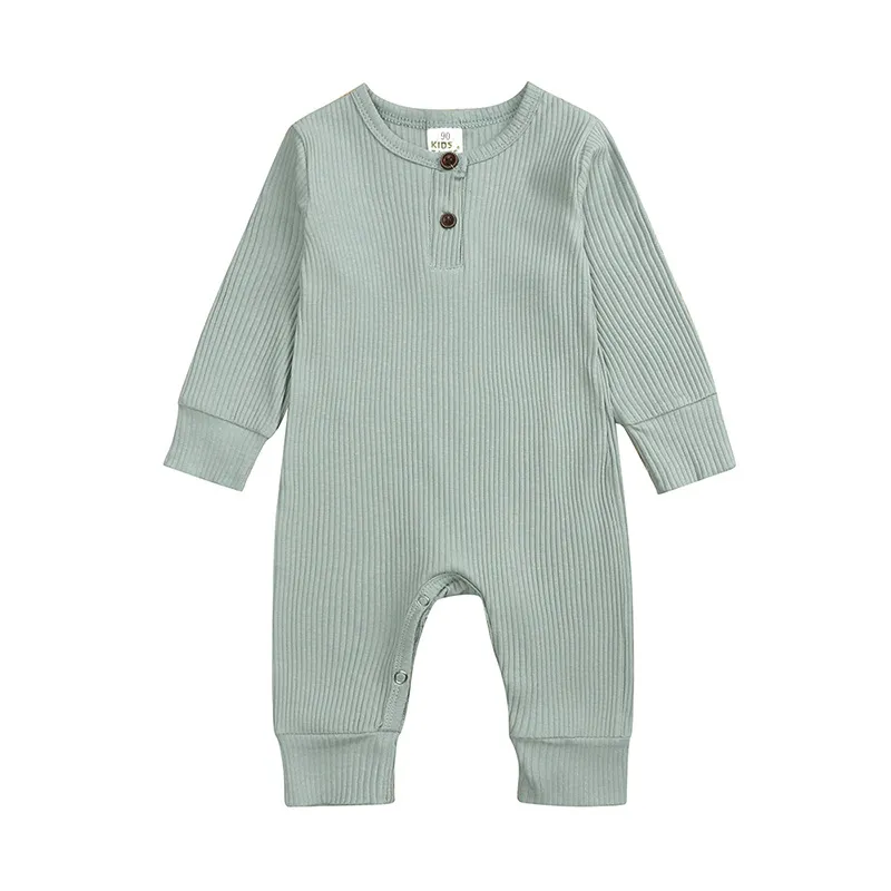 Vêtements de bébé automne de printemps nouveau-né bébé garçon fille coton coton solide rober tricoté à saut à saut à chaud tenue