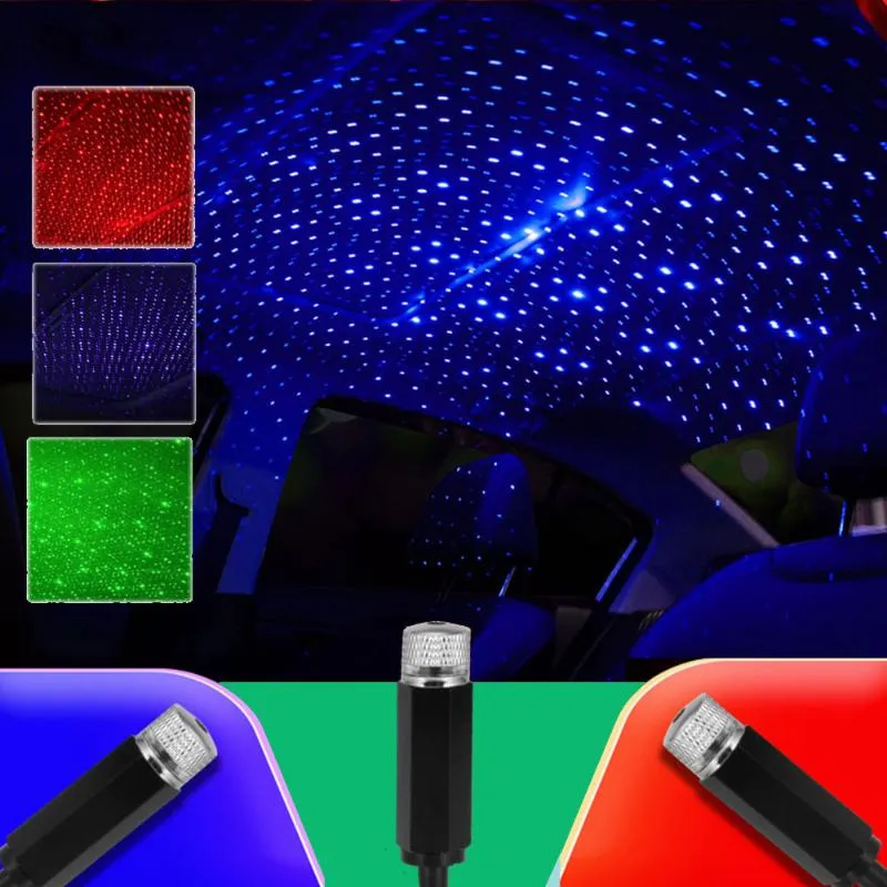 Nattljus Romantiskt 5V USB-takprojektionslampa Portable Star Justerbar LED Galaxy Atmosfär Inredning Tak Deco