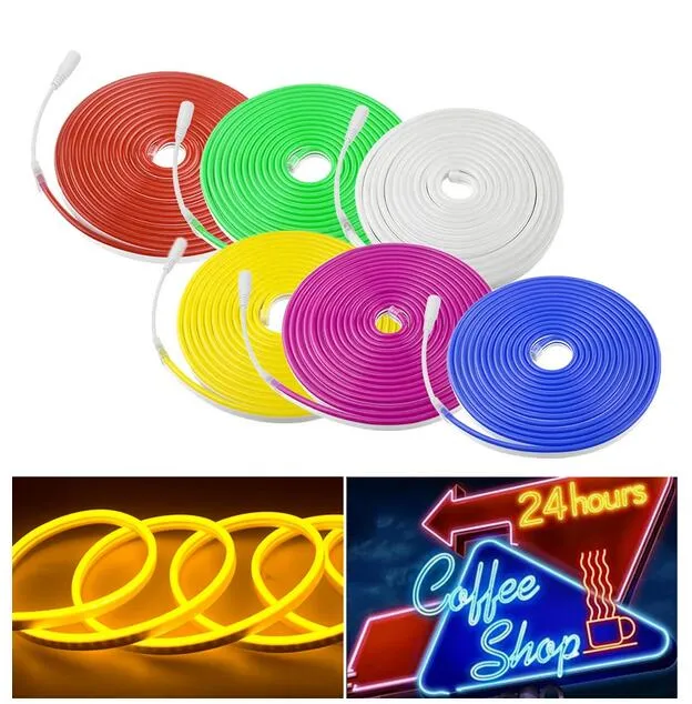 12V LED Strip Wodoodporna wstążka Neon Light IP67 Biały / Ciepły / Czerwony / Zielony / Niebieski / Żółty 2835 120ed / M Modelowanie sceniczne