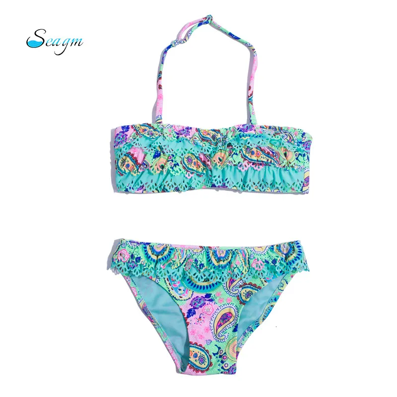 Falbala Kids Bikini Set Swimsuit Bikinis Brazilian Biquini 272 708 DHgate