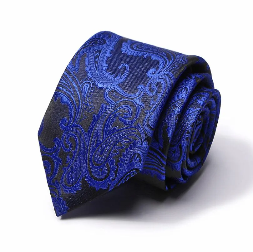 Business Polyester Mens Slips Necktie 7,5cm Slipsar för män Formal Lyxbröllop