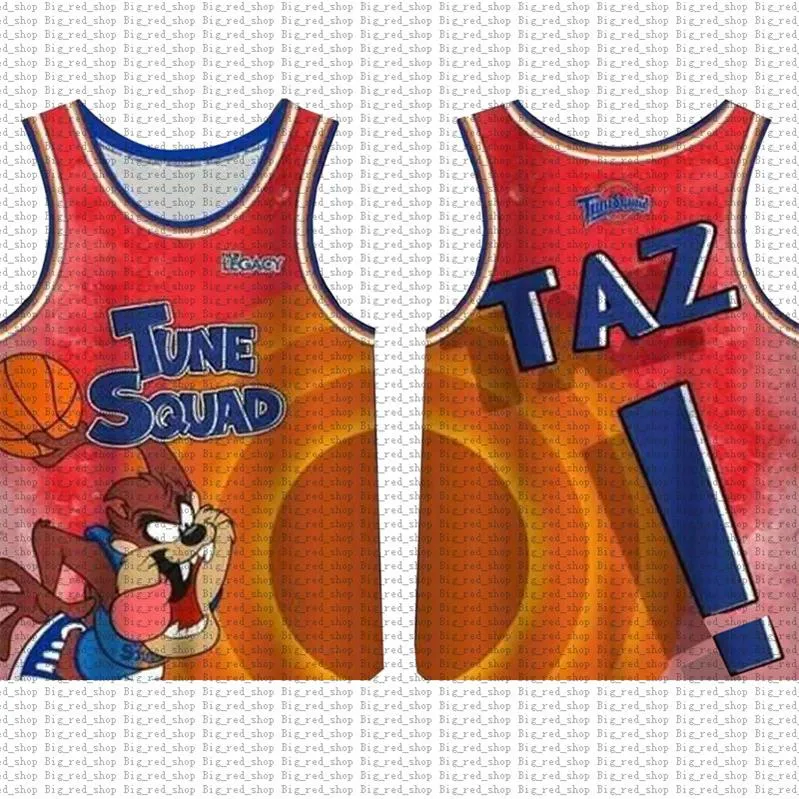 ncaa Movie Space Jam Jersey Tune Squad 6 James 7 R.RUNNER 1 Bugs! Taz 10 23 Lola 2 D.DUCK 22 Bill Murray 1/3 Tweety Trikots oben